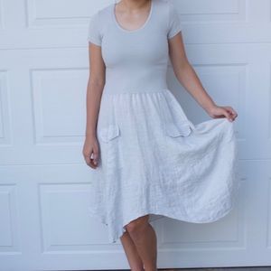 Grey midi dress